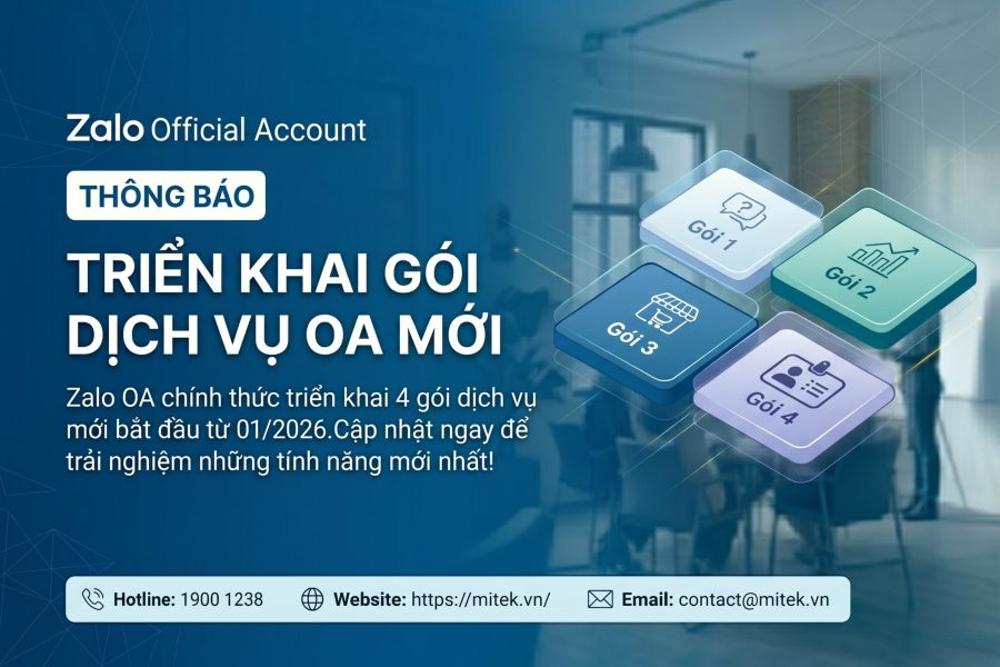 zalo oa triển khai gói dịch vụ OA mới