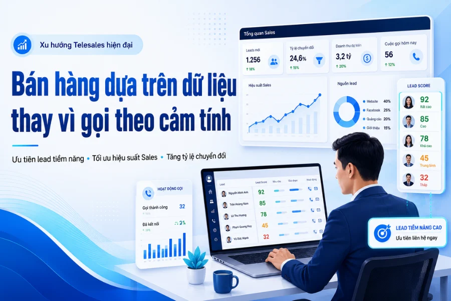 bán hàng dựa trên dữ liệu thay vì gọi theo cảm tính