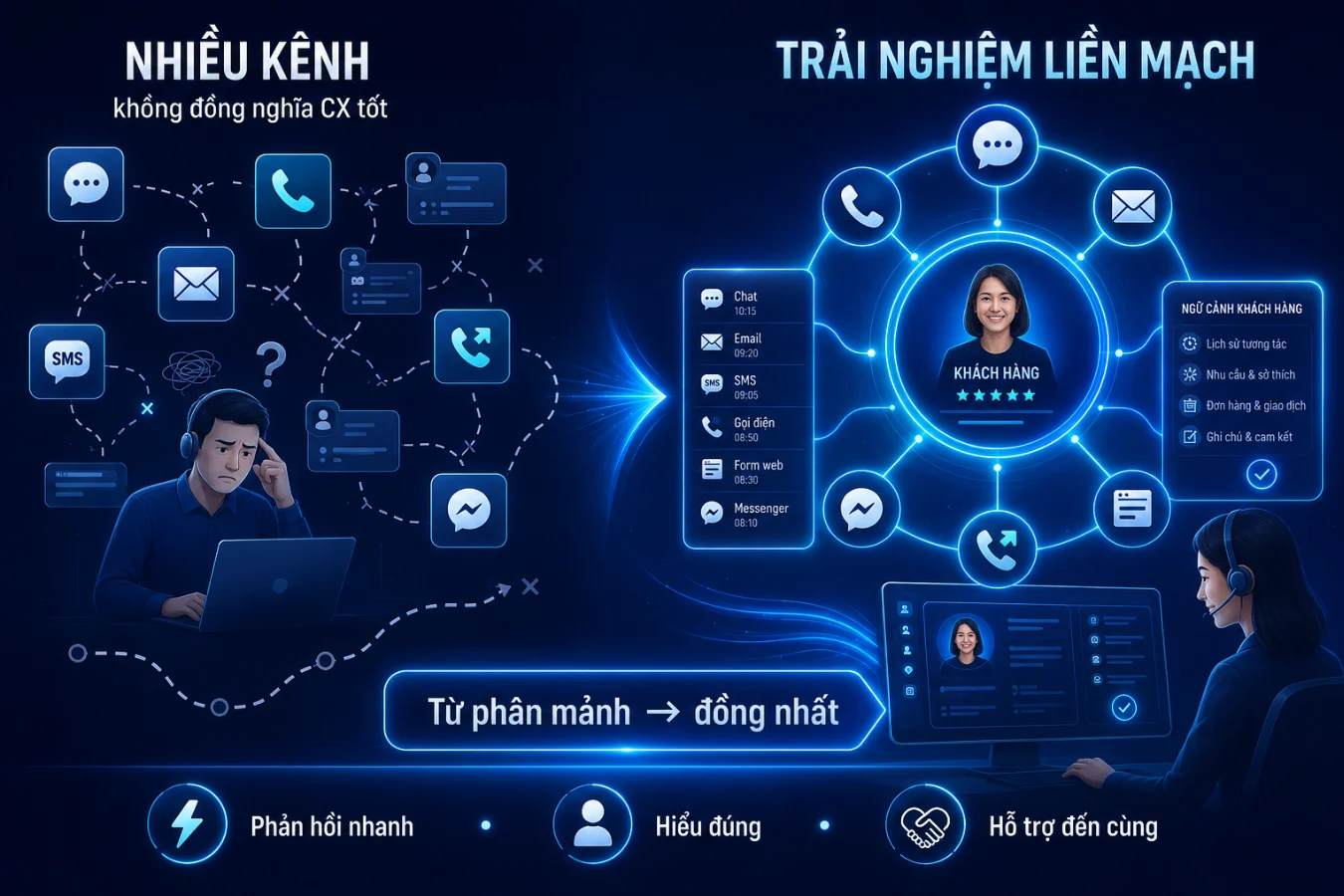 Trải nghiệm khách hàng không nằm ở từng kênh riêng lẻ