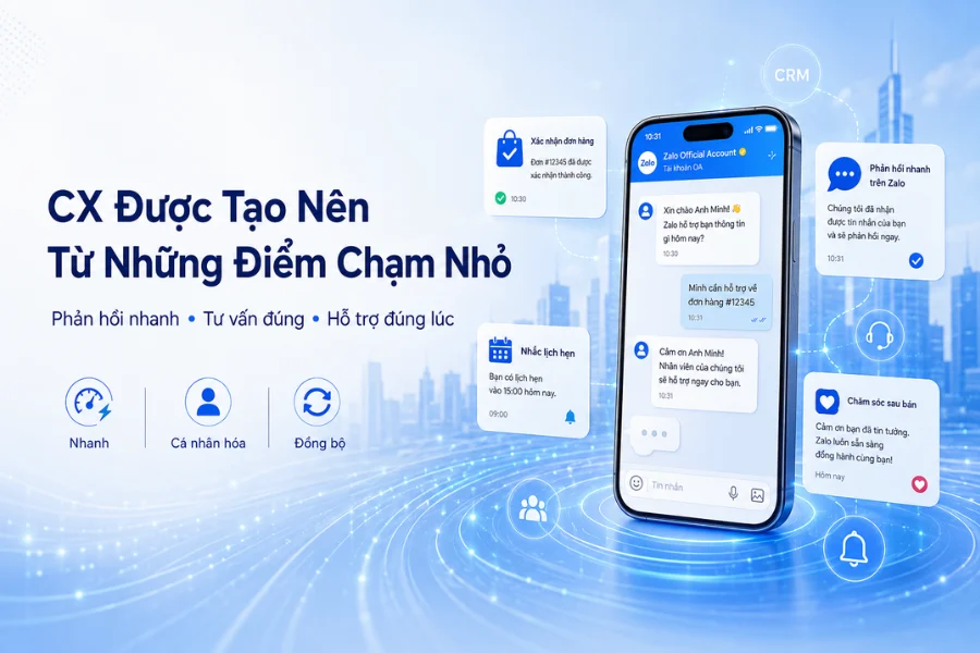 CX được tạo nên từ những điểm chạm nhỏ